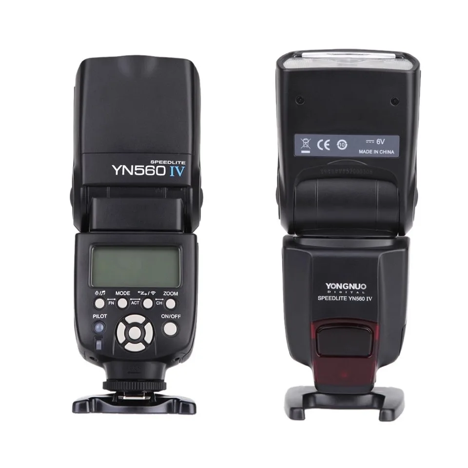 Светодиодная лампа для видеосъемки YONGNUO YN560 Характеристическая вязкость полимера 2,4G Беспроводной Вспышка Speedlite для Canon 6D 7D 60D 70D 5D2 5D3 700D 650D, YN-560IV для Nikon D750 D800 D610 D90