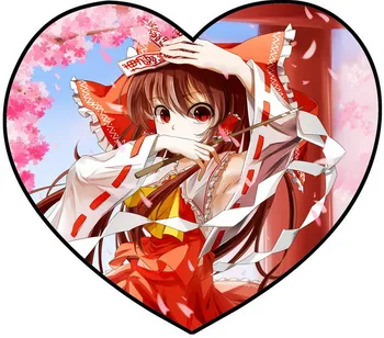 

Touhou Project Anime Reimu Single Sided Pattern Fabric Heart Pillow #36108