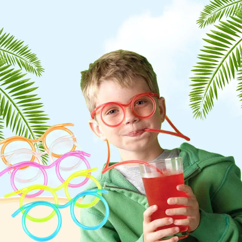 Toys Straw Drinking-Toys Fun Glasses Gifts Birthday-Party Funny Plastic Baby Kids Children