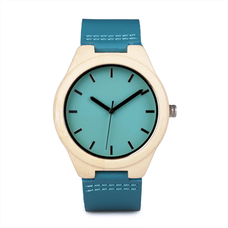BOBO BIRD CbF20 Leather Band Wooden Watches Men Handmade Maple Fashion Casual Design Watches for Male as Gifts