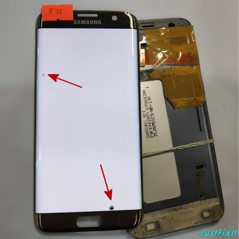 

NO.Y75 for Samsung Galaxy S7 edge G935F G935A G935FD Defect lcd display with touch screen Digitizer 5.5'' Super AMOLED gold