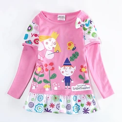 

New 2016 girls t-shirts nova baby t-shirt for girls autumn/spring sweetly t shirt roupas infantis children girls clothes F4516