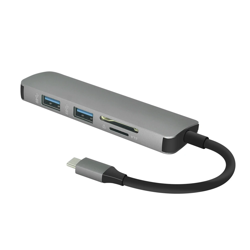USB C концентратор к HDMI USB 3,0 SD/TF кард-ридер адаптер для Mac Book Pro Аксессуары USB-C сплиттер type C 2 порта usb-хаб