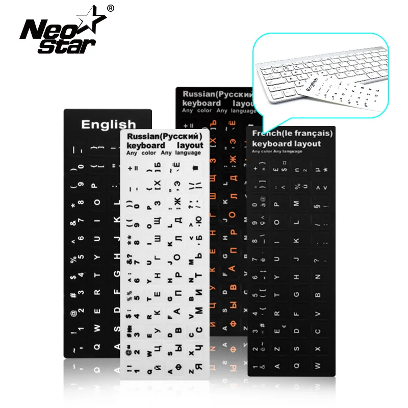 Russian Laptop Keyboard Sticker Waterproof Pvc Keypad Sticker