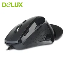 Delux wired gaming mouse M910 Ergonomic design 1000/1500/2000/3000/4000 DPI Removable wrist support for portable mouse gamer