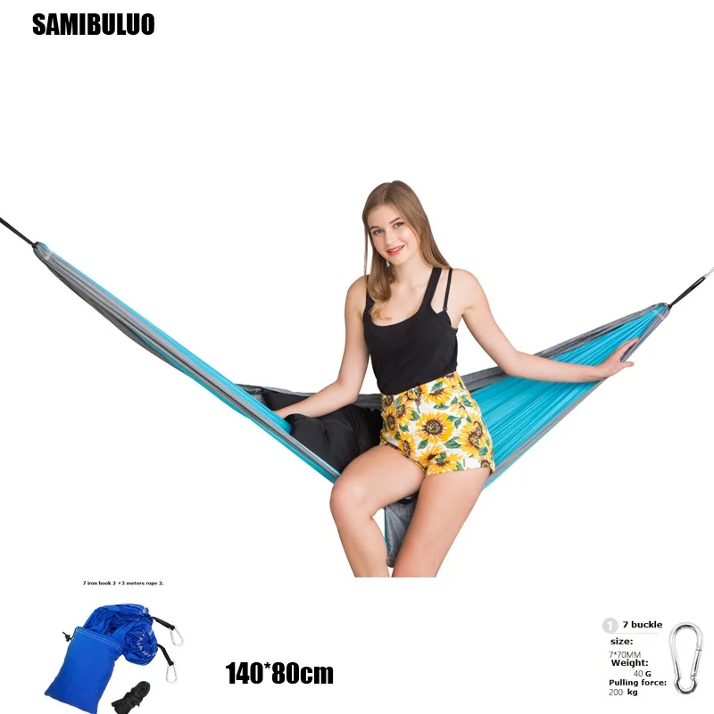 SAMIBULUO Parachute Hammock 1 Person Hammocks Travel 210d Nylon Fabric Camping Hamac