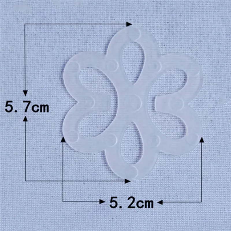 3 шт., практичный женский пуш-ап клипса, с цветочным узором, невидимый бюстгальтер, ремень, зажим для ремня, нескользящий бюстгальтер на застежке, аксессуары - Цвет: Transparent