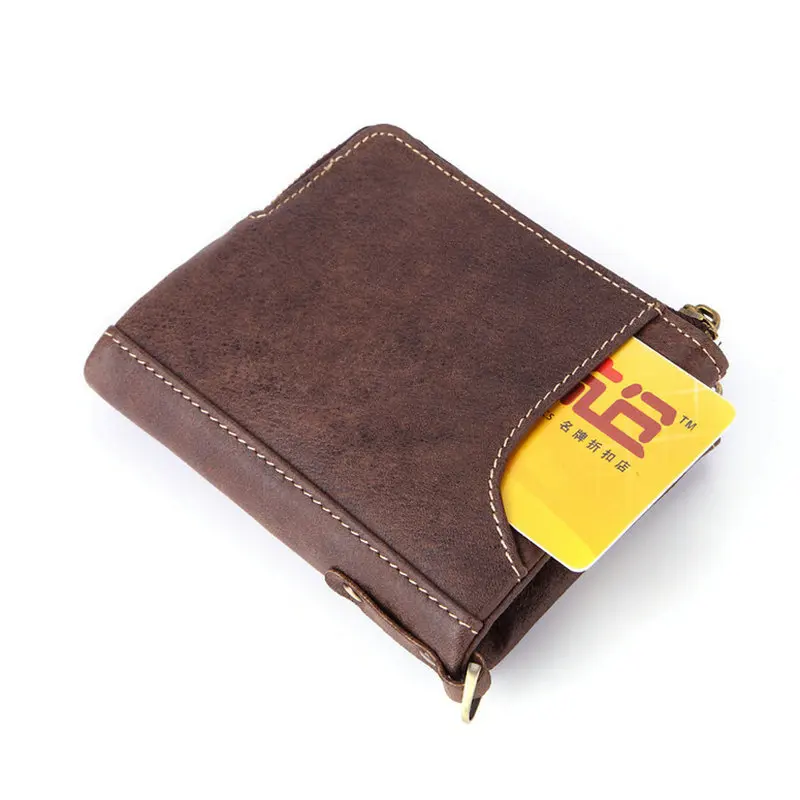 Kaufen GENODERN Neue Leder Brieftasche für Männer Doppel reißverschluss Männlichen Geldbörse RFID Sperrung Rindsleder Männer Frauen Brieftasche