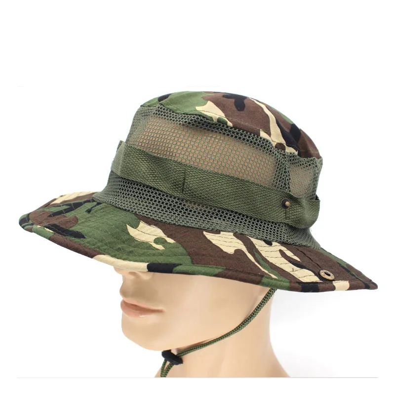 

BTLIGE Bucket Hat Summer Men Women Fishing Boonie Hats Unisex Bucket Hats Jungle Military Camouflage Bob Camo Bonnie Hat