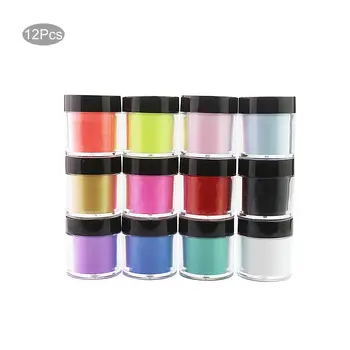 

Acrylic Powder 12 Colors Nail Carved Powder Set Glitter For Acrylic Nail Art Powder UV Powder Nail Art Kit Decoration