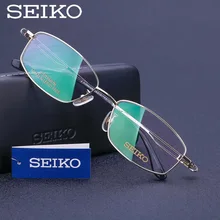 SEIKO оправа для очков для мужчин, классические титановые очки, оптические очки для близорукости, высококачественные близорукие очки HC1014