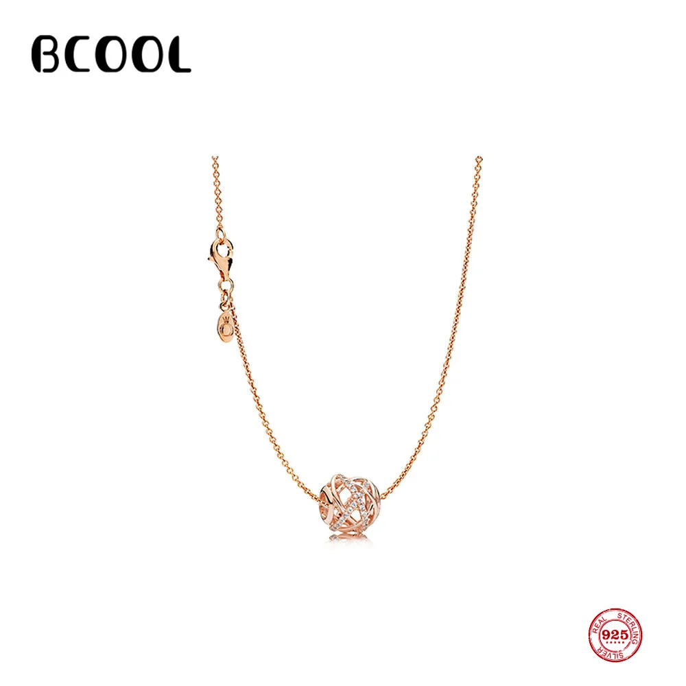 

925 Silver Necklace Adjustable Bird Nest Necklace Female Charm Jewelry Zircon Fine Necklace Gift