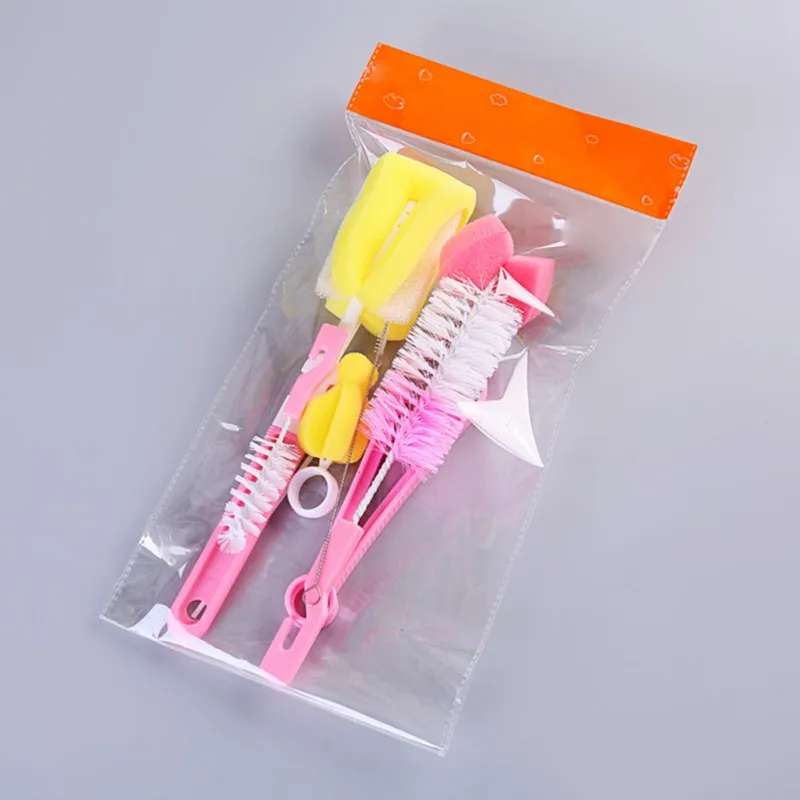 7Pcs/set Bottle Sponge Cleaning Brush Tools Straw Brush Set