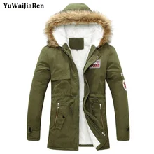 2016 Parka Männer Winter Neuen Stil Warme Jacke Dicke warme Pelzkragen Lange Baumwolljacke Männer Bequeme Baumwolle Mit Kapuze Parkas