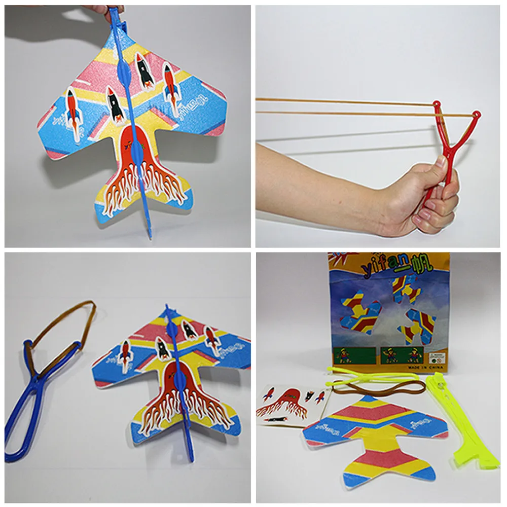 Вертолет Летающий игрушка удивительный DIY флэш-эжектор циклотрон светильник самолет Рогатка самолет для детей модель самолета подарок игрушки