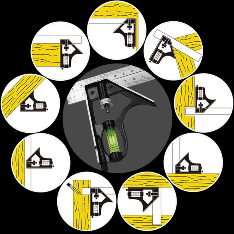 1 шт. 300 мм Регулируемая инженеры комбинация попробуйте квадратный набор прямоугольная линейка