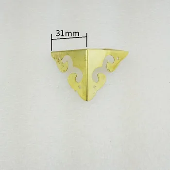 

Wholesale Cover Case Box Corners For Furniture Decor Triangle Flower Side,Wooden Box Corner,Bronze Yellow/Gold Color,31mm,200Pcs