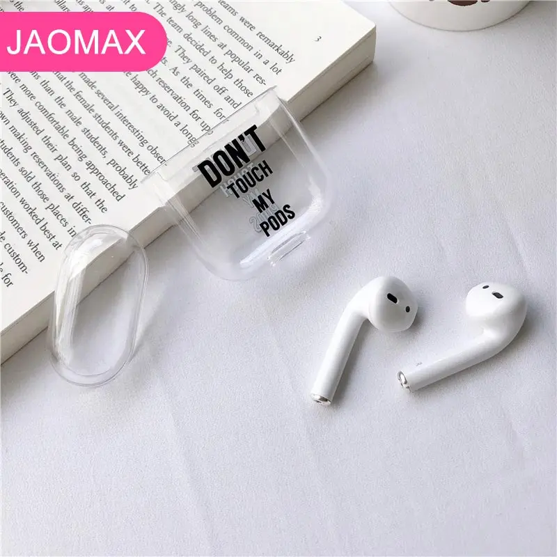 Чехол Jaomax из твердого поликарбоната прозрачный чехол для Airpods с изображением
