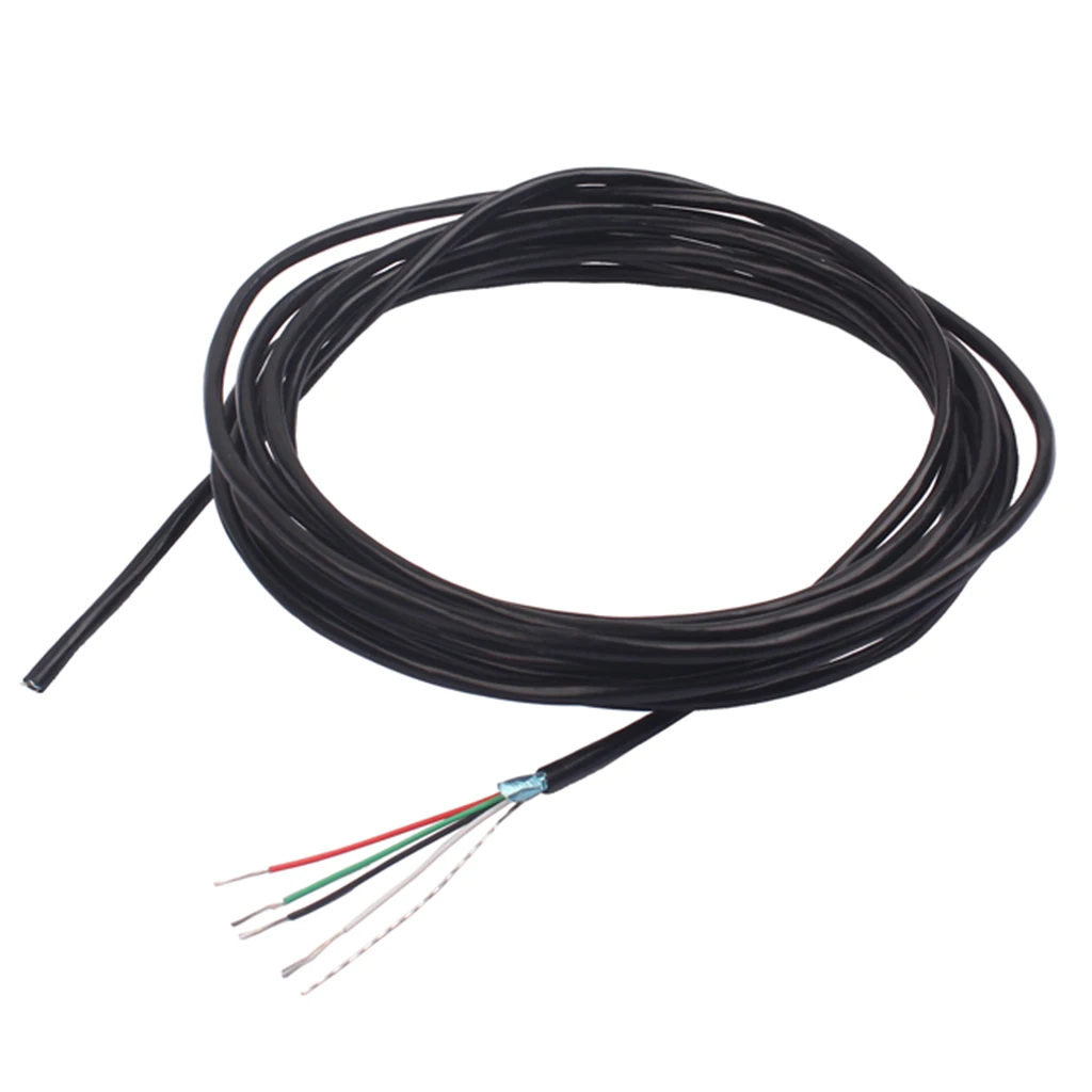 Shielded 4 Conductor Guitar Circuit Hookup Wire Pickup Cable 24 AWG Black Tinned Copper Conductors