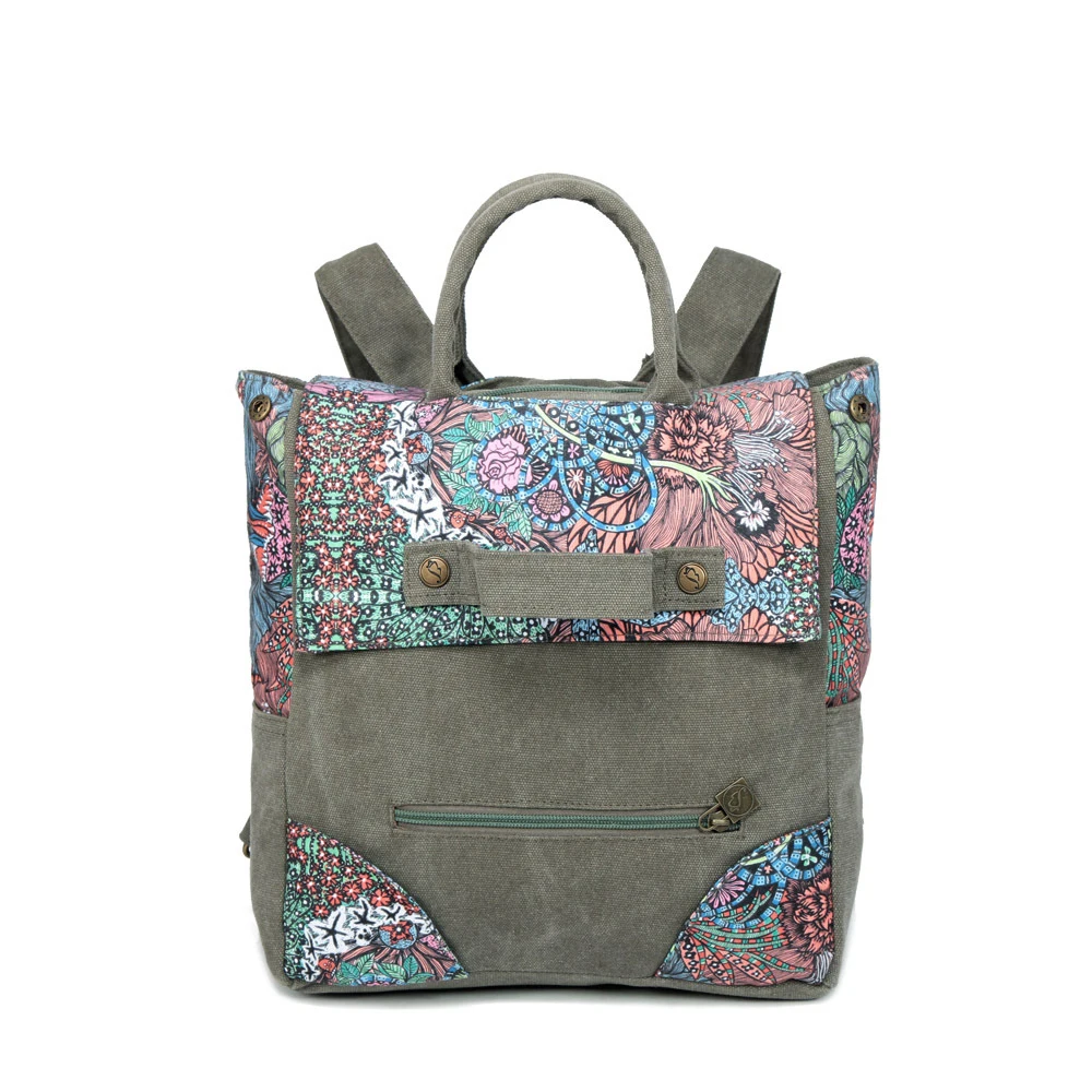 Женские тканевые ретро рюкзаки в национальном стиле для девочек подростков