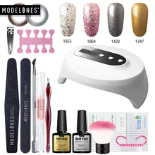 Modelones 19 шт./лот 36 Вт смарт-датчик Светодиодная лампа для дизайна ногтей гель для полировки замочить от блеска Led Лак для ногтей База Топ Гелевые наборы