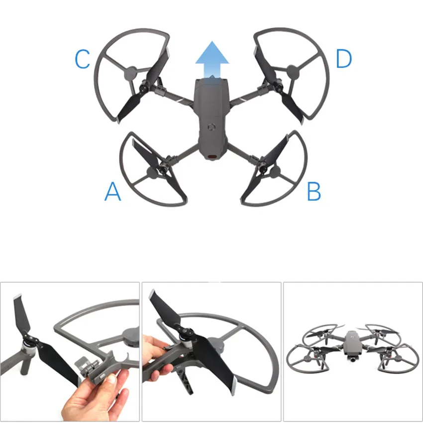 Ji Mavic 2 светодио дный свет защитный кожух пропеллера Дрон защита с шасси для DJI Mavic 2 pro/Zoom Drone аксессуары