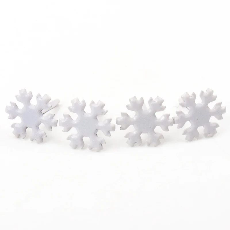 Metal Brads 50PCs 12x14mm White Sonwflake Scrapbooking Embellishment Fastener For shoes Decoration metal brads