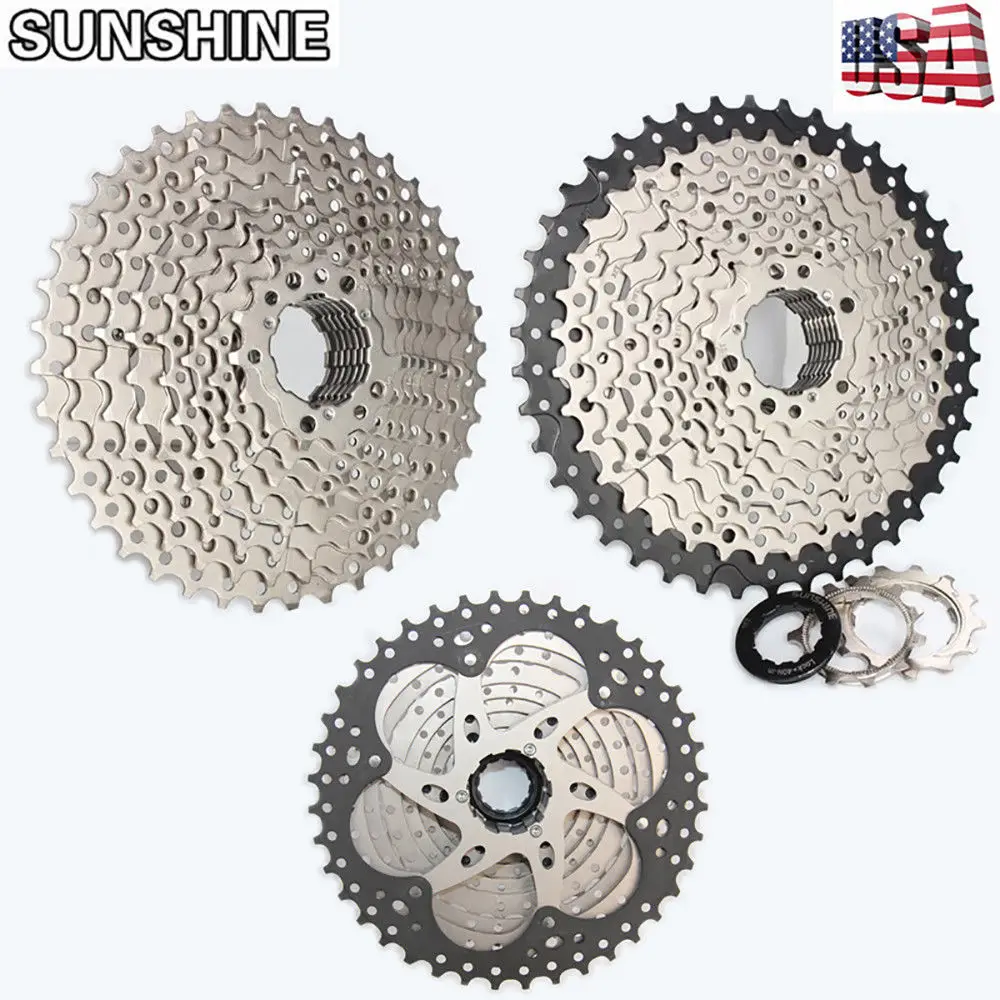 

SUNSHINE Steel 10 Speed 11-40/11-42T MTB Bike Cassette 10S 30s Cycling Freewheel
