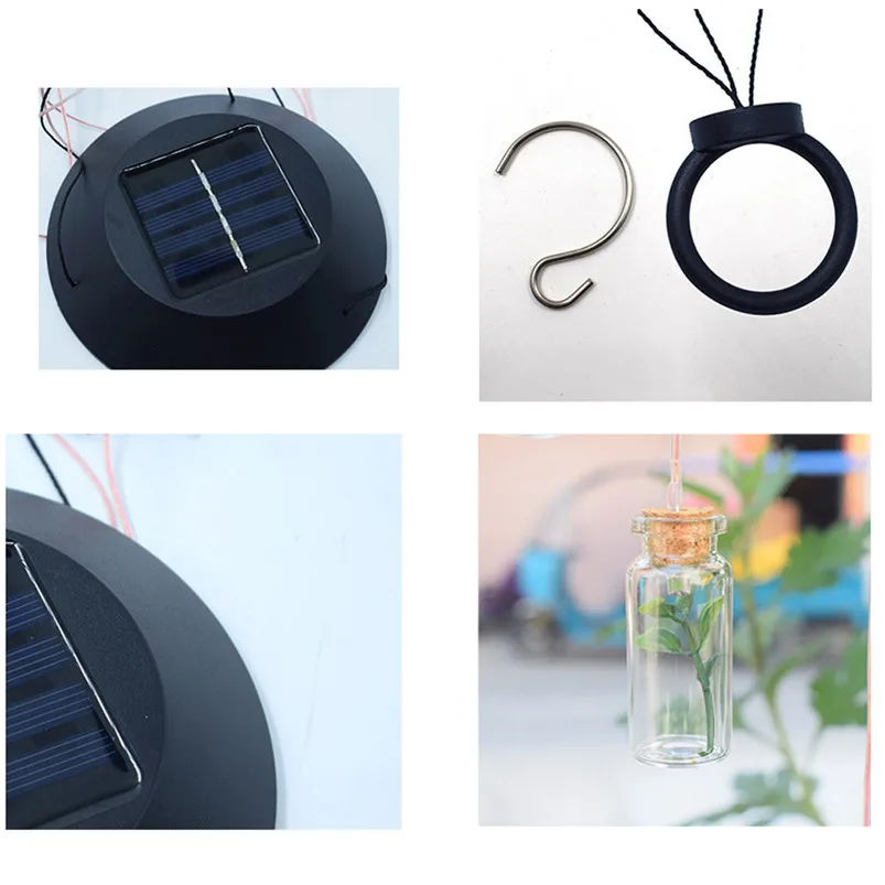Solar Color-Changing Wind Chime Light LED Garden Hanging Spinner Lamp Color Changing Wind Chime Light Luces 40JUN2510