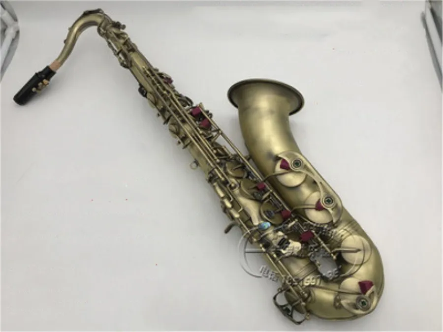 Французский высокого качества тенор 54 бемоль музыкальный инструмент античная медь профессионального класса акция с саксофоном случае