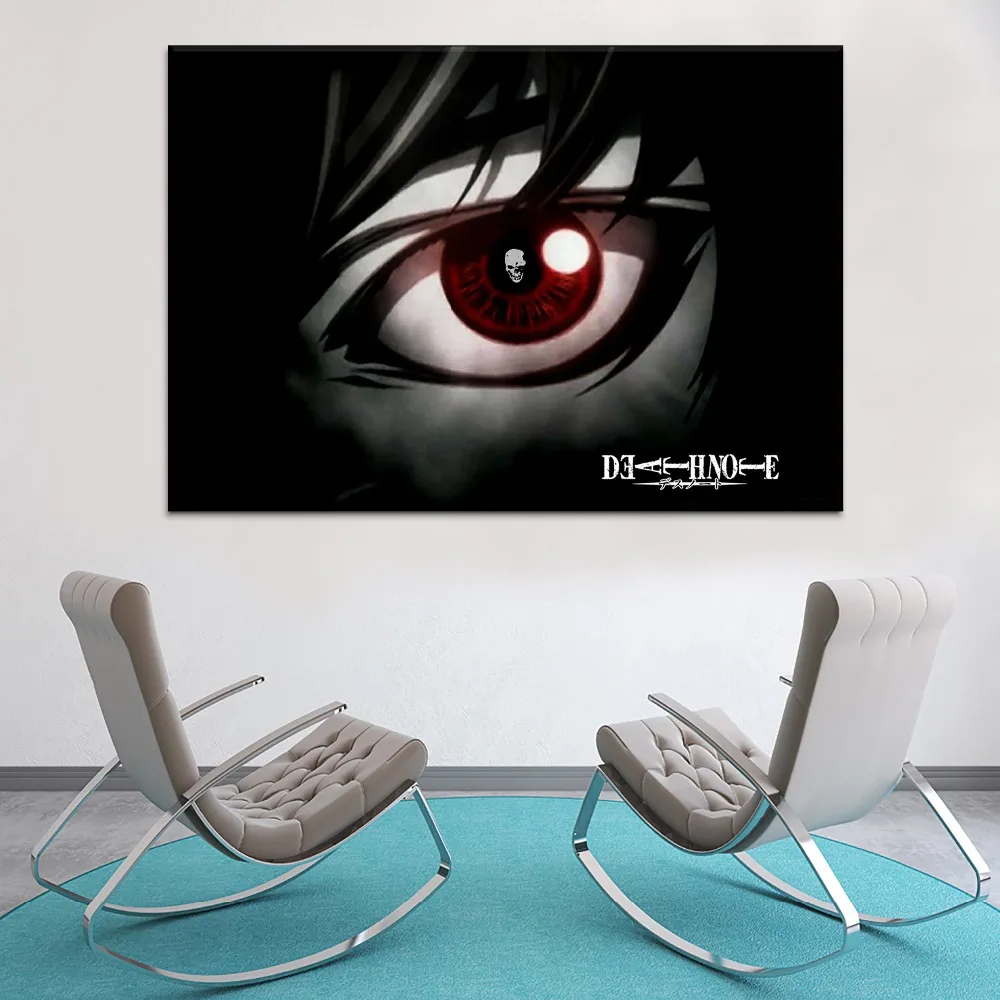 Холст HD принты Плакаты для Гостиная Wall Art 1 шт. аниме тетрадь смерти Ojos De Shinigami