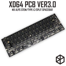 Xd60 xd64 3,0 PCB пользовательские механическая клавиатура комплект underglow RGB GH60 60% программируемый mx alps стержень Сплит пробел Тип c