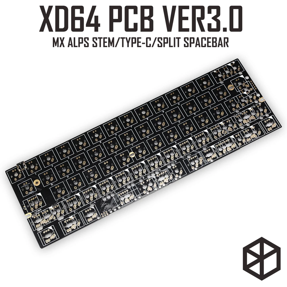 Продажа Xd60 xd64 3,0 PCB пользовательские механическая клавиатура комплект underglow RGB GH60 60% программируемый mx alps стержень Сплит пробел Тип c