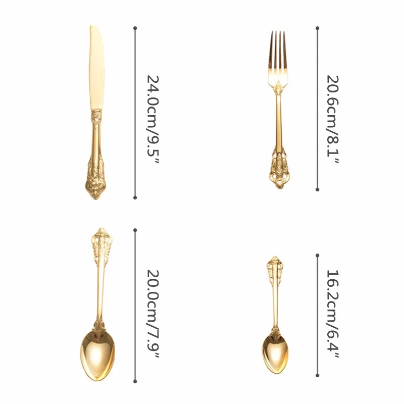 Baroque Gold-Plated 80-Piece Flatware Set (11)