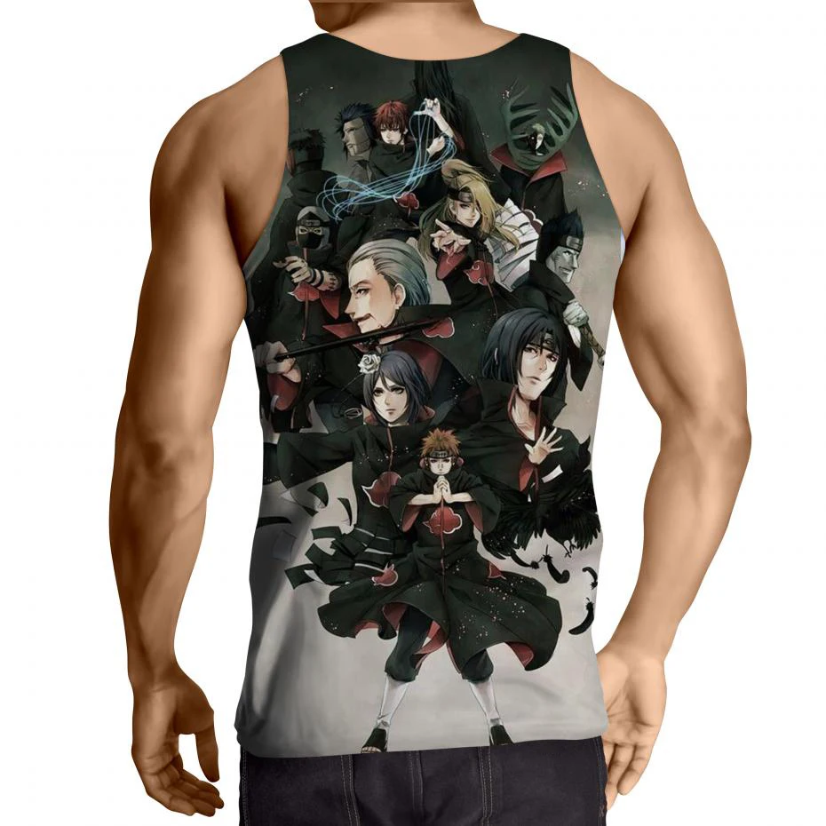 Naruto Gambar Set Terbaru Anime 3d Mens Tank Top Pria Bodybuilding