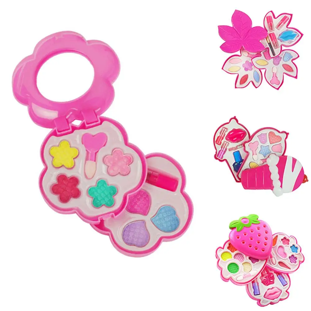 

Flower Butterfly Pretend Play Makeup Set Girls Simulation Nons Toxic Cosmetics