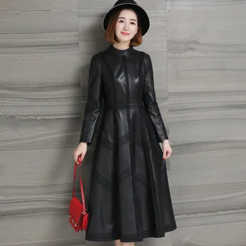 

2018 New Fashion Genuine Sheep Leather Trench H61