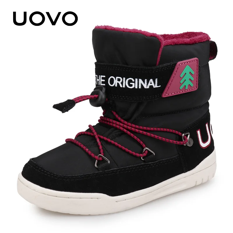 Winter Snow Boots Kids 2020 UOVO New Arrival Fashion Children Warm Boots Boys and Girls Shoes With Plush Lining #29-37 Winter Snow Boots Kids 2020 UOVO New Arrival Fashion Children Warm Boots Boys and Girls Shoes With Plush Lining #29-37