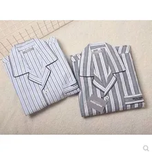 Для мужчин Пижама детская одежда летняя футболка с короткими рукавами штаны, пижамы из хлопка, ночная рубашка, Для мужчин и длинных штанов, Для мужчин s сна лаунж-Пижама комплект одежды в клетку