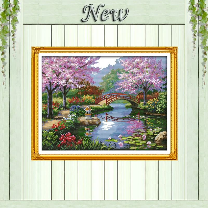 

The beautiful scenery of Park,11CT printed on canvas DMC 14CT Cross Stitch kit,needlework embroidery Set,Scenic Home Decoration