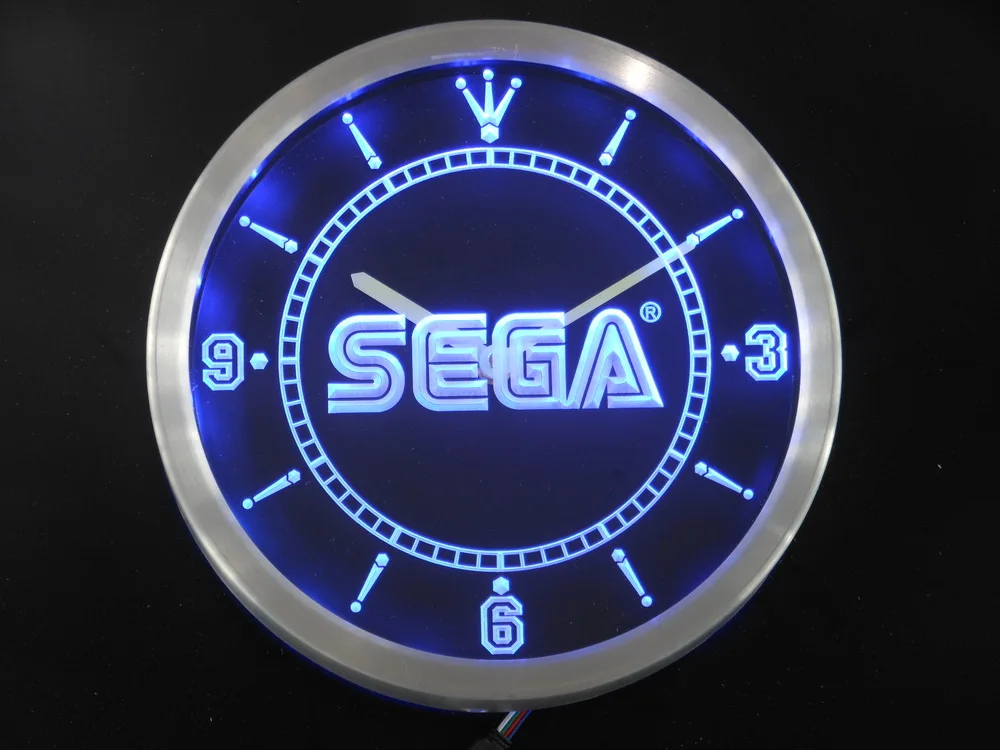 

Nc0205 Sega, неоновые фотообои, настенные часы