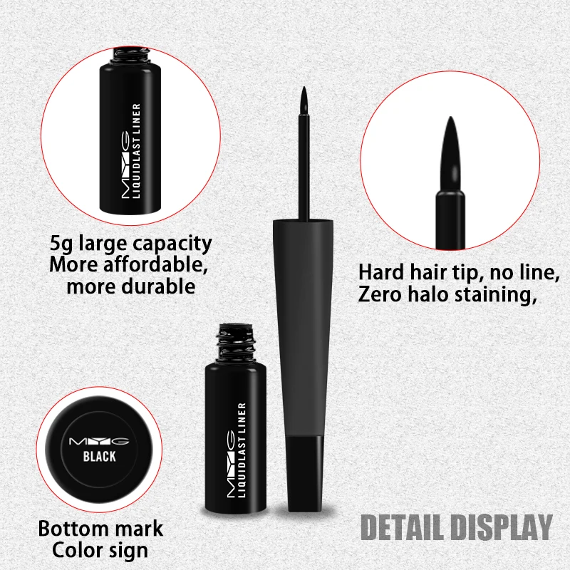 Top Quality Black Eyeliner Pencil Long-lasting Fast/Quick Dry Waterproof Eyeliner No Dizzy Makeup Professional Eyeliner