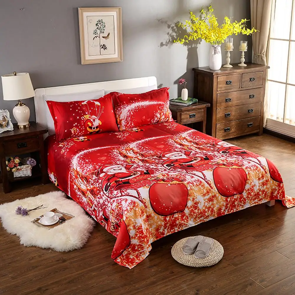 Aliexpress.com : Buy Merry Christmas Gift Bedding Set Santa Claus Deer Duvet Cover Twin Queen 