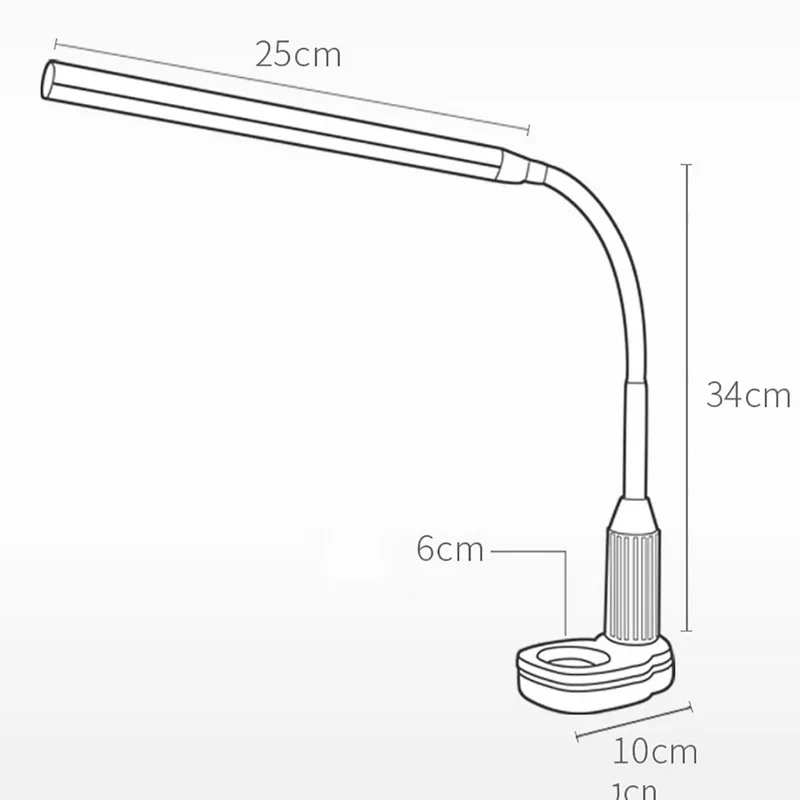 USB светодиодный Настольный светильник, настольная лампа с зажимом, светильник для чтения книг, гибкий Регулируемый светодиодный светильник для студенческой кровати, портативный Настольный светильник для стрижки