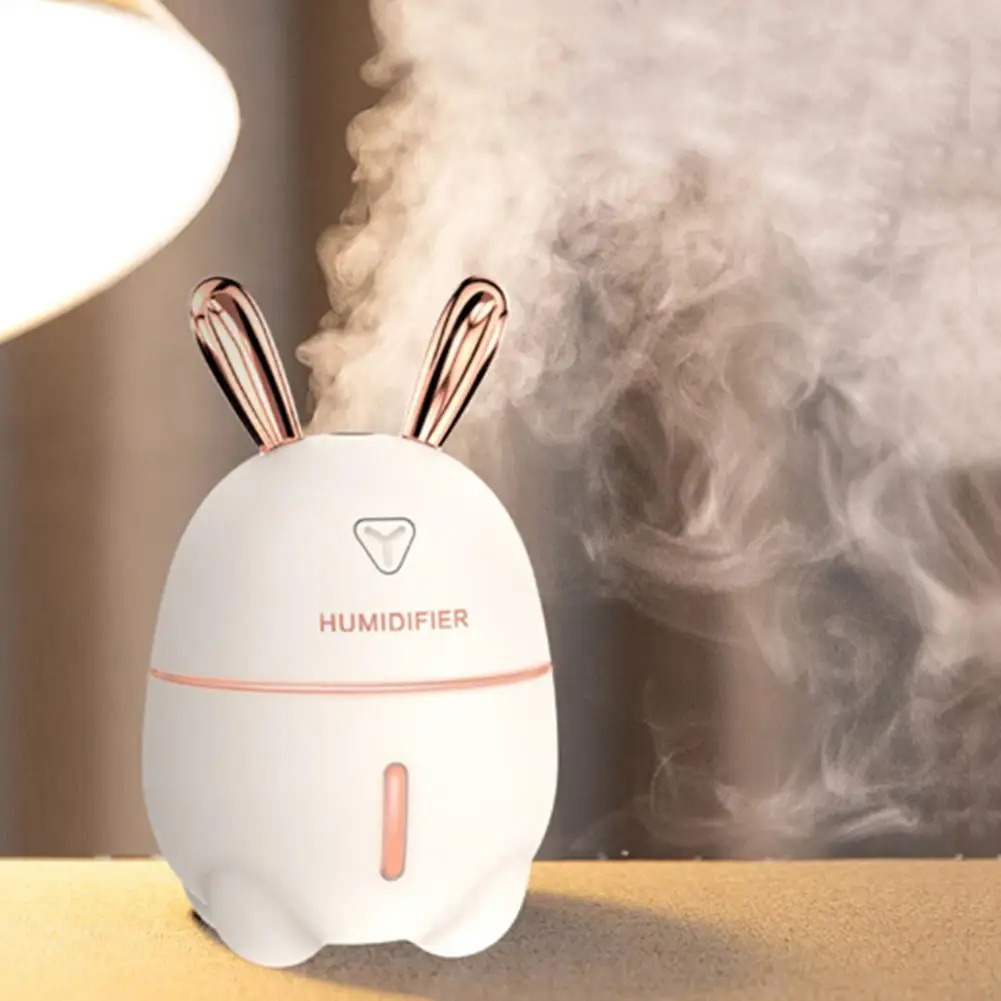 

Cute Rabbit USB Mute Colorful LED Home Office Air Humidifier Aroma Mist Diffuser