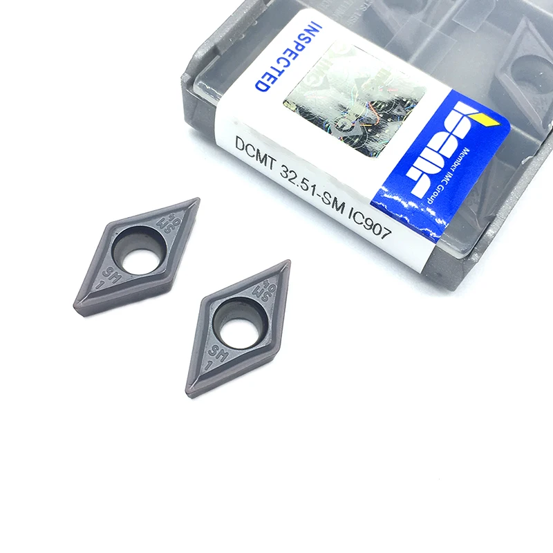 

10PCS DCMT11T304 SM IC907 Carbide insert Lathe cutter External Turning Tools Tokarnyy turning insert