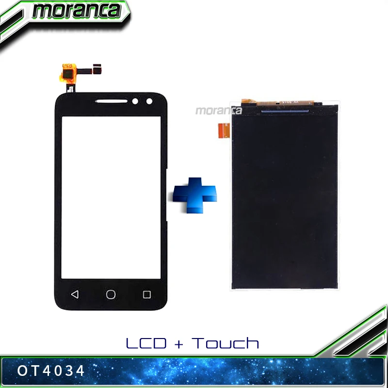 

moranca 3.5 Inch for Alcatel One Touch 4034D 4034A 4034E OT4034 LCD Display Screen Digitizer Accessories Repair Parts