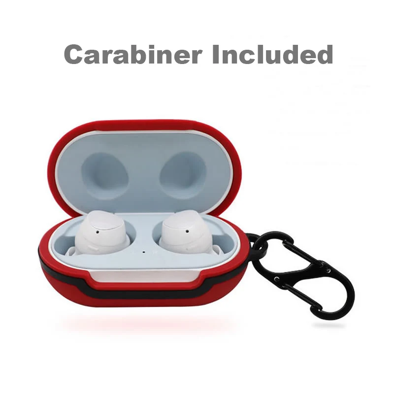 

For Galaxy Buds Protection Case Silicone Cover Earphone Box With Hook Anti-lost For Samsung Galaxy Buds 2019 Flip-open Case