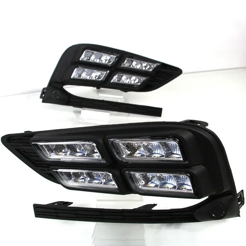 

2Pcs LED DRL Daytime Running Lights Fog light Driving Bumper Fit For Chevrolet Cruze 2016-2017