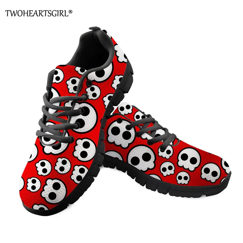 Twoheartsgirl сахарный череп мужские кроссовки сетчатые вулканизированные туфли на шнуровке легкая мужская обувь удобные дышащие кроссовки - Цвет: C0752BAQ